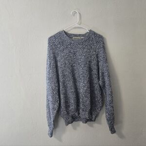 Vintage 90s St John's Bay Knit Multicolor Blue Crewneck Sweater